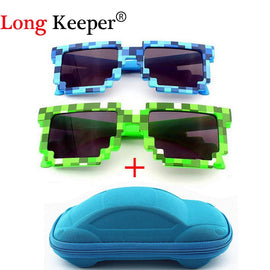 YBZ Vintage Square Novelty Mosaic Sun Glasses Unisex