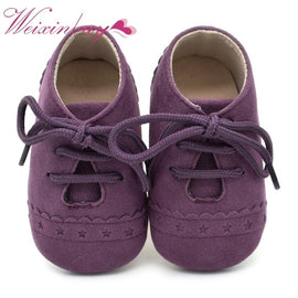 Brand Vintage Rubber Bottom Baby Shoes Non-Slip Newborn