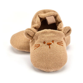 Adorable Infant Slippers Toddler Baby Boy Girl Knit Crib Shoes Cute Cartoon Anti-slip Prewalker