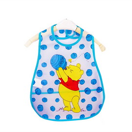 Adjustable Baby Bibs EVA Plastic Waterproof Lunch Feeding Bibs Baby Cartoon Feeding Cloth Children Baby