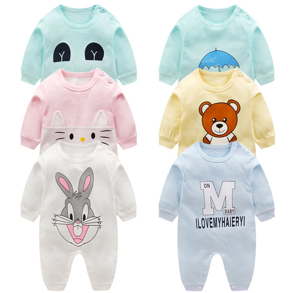 Newborn baby clothes 100% Cotton Long Sleeve Spring Autumn Baby Rompers Soft Infant Clothing toddler baby boy girl jumpsuits