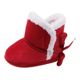 Pretty Warm Newborn Baby Girls Princess Winter Boots First Walkers Anti-slip Infant