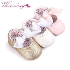 Newborn Baby Moccasin Shoes Soft Bottom PU Leather Toddler First Walkers