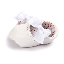 Newborn Baby Moccasin Shoes Soft Bottom PU Leather Toddler First Walkers