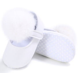 Toddler Baby Girl Soft Plush Princess Shoes cute pom shoes