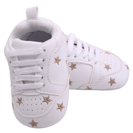 Baby Shoes Newborn Boys Girls Heart Star Pattern First Walkers