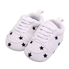 Baby Shoes Newborn Boys Girls Heart Star Pattern First Walkers