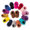 Newborn Baby Boy Girl PU Suede Moccasins Soft Shoes Fringe Soft Soled First Walker