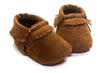 Newborn Baby Boy Girl PU Suede Moccasins Soft Shoes Fringe Soft Soled First Walker