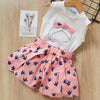 Kids Girls Clothing Sets SummeT-Shirt+Pant Dress 2Pcs