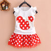 New T-shirt + skirt baby child suit 2 pieces fashion girls clothing