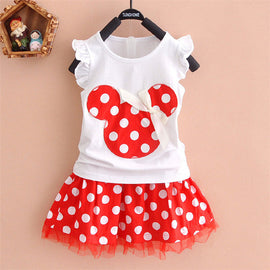New T-shirt + skirt baby child suit 2 pieces fashion girls clothing